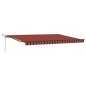vidaXL Tenda Retrattile Automatica con LED Arancione e Marrone 450x350 cm vidaXL Tenda Retrattile Automatica con LED Arancione e Marrone 450x350 cm