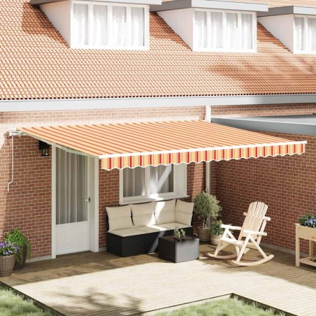 vidaXL Tenda retrattile Giallo e arancione 450 × 350 cm
