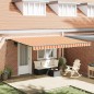 vidaXL Tenda Retrattile Automatica con LED Gialla e Arancione 450x350 cm vidaXL Tenda Retrattile Automatica con LED Gialla e Arancione 450x350 cm