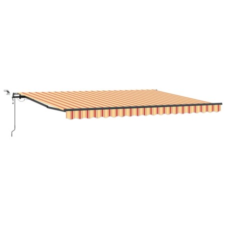 vidaXL Tenda Retrattile Automatica con LED Gialla e Arancione 450x350 cm