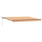 vidaXL Tenda Retrattile Automatica con LED Gialla e Arancione 450x350 cm vidaXL Tenda Retrattile Automatica con LED Gialla e Arancione 450x350 cm
