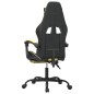 Sedia da Gaming Girevole con Poggiapiedi Nero e Oro Similpelle Sedia da Gaming Girevole con Poggiapiedi Nero e Oro Similpelle