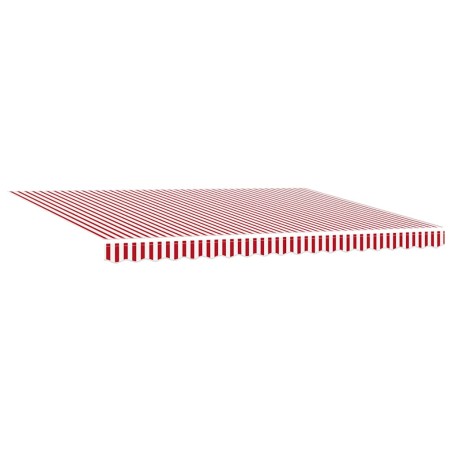 vidaXL Tenda Retrattile Rosso e bianco 450 × 350 cm Poliestere