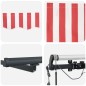 vidaXL Tenda Retrattile Automatica con LED a Strisce Rosse e Bianche 450x350 cm vidaXL Tenda Retrattile Automatica con LED a Strisce Rosse e Bianche 450x350 cm