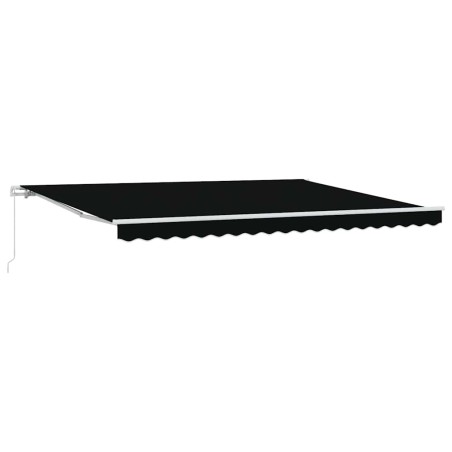 vidaXL Tenda da sole manuale retrattile Nera 450x350 cm