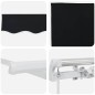 vidaXL Tenda da sole manuale retrattile Nera 450x350 cm vidaXL Tenda da sole manuale retrattile Nera 450x350 cm