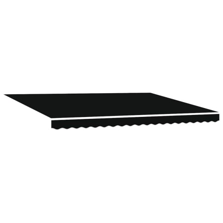 vidaXL Tenda Retrattile Manuale con LED Nera 450x350 cm