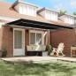 vidaXL Tenda da sole automatica e retrattile , nera, 450 x 350 cm vidaXL Tenda da sole automatica e retrattile , nera, 450 x 350 cm