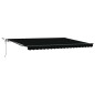 vidaXL Tenda Retrattile Automatica con LED Nera 450x350 cm vidaXL Tenda Retrattile Automatica con LED Nera 450x350 cm