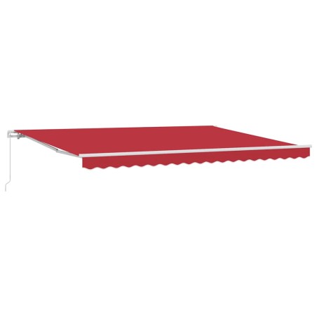 vidaXL Tenda Retrattile Manuale Rossa 450x350 cm