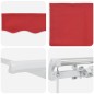 vidaXL Tenda Retrattile Manuale Rossa 450x350 cm vidaXL Tenda Retrattile Manuale Rossa 450x350 cm