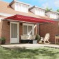 vidaXL Tenda da sole automatica retrattile rossa 450x350 cm