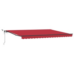 Tenda automatica retrattile vidaXL con LED Rossa 450x350 cm