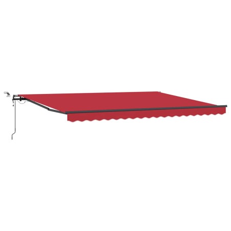 Tenda automatica retrattile vidaXL con LED Rossa 450x350 cm