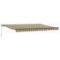 vidaXL Tenda Retrattile Verde e giallo 450 × 350 cm vidaXL Tenda Retrattile Verde e giallo 450 × 350 cm