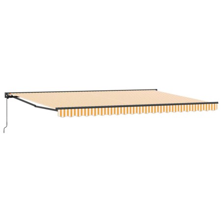 vidaXL Tenda Retrattile Arancione e bianco 500x300 cm