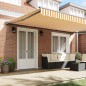 vidaXL Tenda Retrattile Arancione e bianco 500x300 cm vidaXL Tenda Retrattile Arancione e bianco 500x300 cm