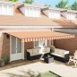 vidaXL Tenda da sole automatica e retrattile gialla e arancione 500x300 cm vidaXL Tenda da sole automatica e retrattile gialla e arancione 500x300 cm