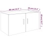 Armadietto da Parete Rovere Fumo 80x39x40 cm Legno Multistrato Armadietto da Parete Rovere Fumo 80x39x40 cm Legno Multistrato