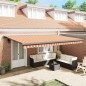 vidaXL Tenda Retrattile Automatica Gialla e Arancione 500x300 cm