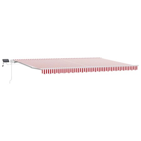vidaXL Tenda Retrattile Rosso e bianco 500 × 300 cm Rosso e bianco