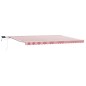 vidaXL Tenda Retrattile Rosso e bianco 500 × 300 cm Rosso e bianco