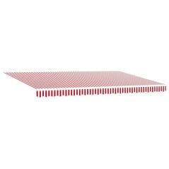 vidaXL Tenda Retrattile Rosso e bianco 500 × 300 cm