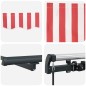 vidaXL Tenda Retrattile Rosso e bianco 500 × 300 cm vidaXL Tenda Retrattile Rosso e bianco 500 × 300 cm