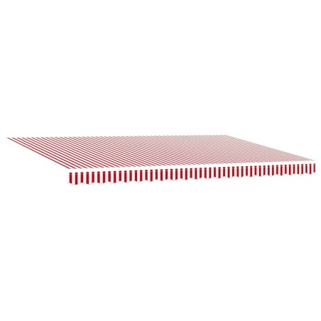 vidaXL Tenda Retrattile Manuale con Striscia LED Rossa e Bianca 500x300 cm