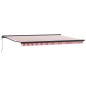 vidaXL Tenda Retrattile Automatica Rossa e Bianca a Strisce 500x300 cm vidaXL Tenda Retrattile Automatica Rossa e Bianca a Strisce 500x300 cm