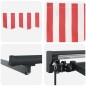 vidaXL Tenda Retrattile Striscia Rossa e Bianca 500x300 cm