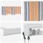 vidaXL Tenda Retrattile Automatico a Strisce Multicolore 500x300 cm vidaXL Tenda Retrattile Automatico a Strisce Multicolore 500x300 cm