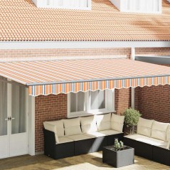 vidaXL Tenda Retrattile Blu Marino 500x300 cm