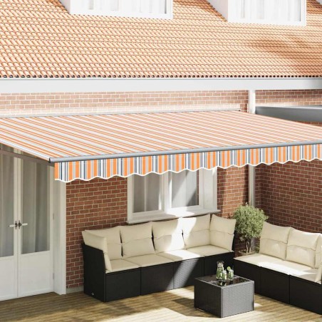 vidaXL Tenda Retrattile Blu Marino 500x300 cm