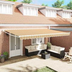 vidaXL Tenda Retrattile Multicolore 500x300 cm Tessuto