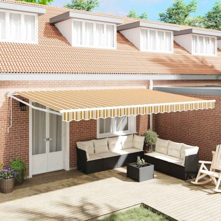 vidaXL Tenda Retrattile Multicolore 500x300 cm Tessuto