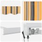 vidaXL Tenda da sole regolabile automatica , striscia multicolore, 500 x 300 cm vidaXL Tenda da sole regolabile automatica , striscia multicolore, 500 x 300 cm