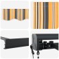 vidaXL Tenda da sole automatica , retrattile, a righe multicolori 500x300 cm vidaXL Tenda da sole automatica , retrattile, a righe multicolori 500x300 cm