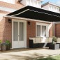 vidaXL Tenda Retrattile Nero 500 × 300 cm Nero vidaXL Tenda Retrattile Nero 500 × 300 cm Nero