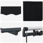 vidaXL Tenda da Sole Nero 500 × 300 cm Poliestere e Alluminio vidaXL Tenda da Sole Nero 500 × 300 cm Poliestere e Alluminio