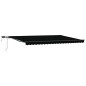 vidaXL Tenda Retrattile Manuale con LED Nera 500x300 cm vidaXL Tenda Retrattile Manuale con LED Nera 500x300 cm