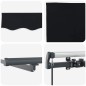 vidaXL Tenda Retrattile Manuale con LED Nera 500x300 cm vidaXL Tenda Retrattile Manuale con LED Nera 500x300 cm