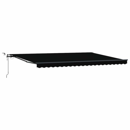 Tenda Retrattile Automatica con LED Nera 500x300 cm