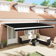 vidaXL Tenda da sole automatica retrattile nera 500x300 cm