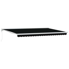 vidaXL Tenda da sole automatica retrattile nera 500x300 cm