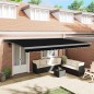 vidaXL Tenda da sole automatica retrattile nera 500 x 300 cm vidaXL Tenda da sole automatica retrattile nera 500 x 300 cm