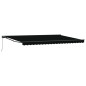vidaXL Tenda Retrattile Nero 500x300 cm Poliestere e Alluminio vidaXL Tenda Retrattile Nero 500x300 cm Poliestere e Alluminio