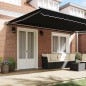 vidaXL Tenda Retrattile Nero 500x300 cm Poliestere e Alluminio vidaXL Tenda Retrattile Nero 500x300 cm Poliestere e Alluminio