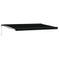vidaXL Tenda Retrattile Nero 500x300 cm Poliestere e Alluminio vidaXL Tenda Retrattile Nero 500x300 cm Poliestere e Alluminio