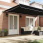 vidaXL Tenda Retrattile Nero 500x300 cm Poliestere e Alluminio vidaXL Tenda Retrattile Nero 500x300 cm Poliestere e Alluminio
